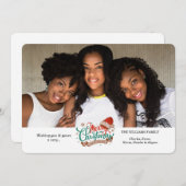 Carte Joyeuse Photo Holiday (Devant / Derrière)