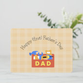 Carte Joyeuse première fête des pères (Debout devant)