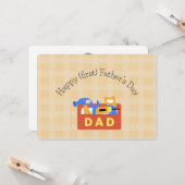 Carte Joyeuse première fête des pères (Devant/Arrière en situation)