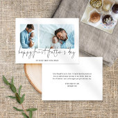 Carte Joyeuse première Fête des pères 2 Photos Script