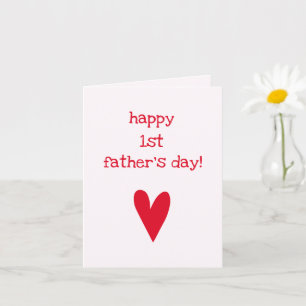Carte Joyeuse première fête des Pères ! Red Heart Fête