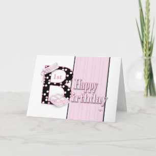 Carte Joyeuse princesse du 1er anniversaire