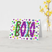 Carte Joyeuse Raya d'anniversaire, à une belle fille (Fleur jaune)