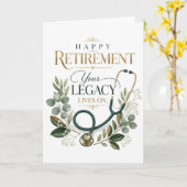 Carte Joyeuse Retraite Docteur (Fleur jaune)
