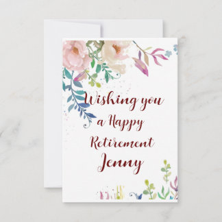 Carte Joyeuse Retraite Félicitations Vœux Floraux