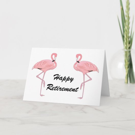 Carte Joyeuse Retraite Flamants Classiques (Devant)