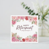 Carte Joyeuse Retraite Fleurs Coréennes de Vœux (Debout devant)