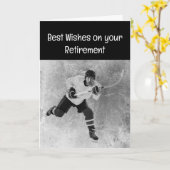 Carte Joyeuse retraite Hockey sur glace Sport (Fleur jaune)