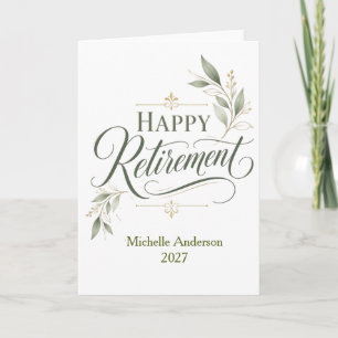 Carte Joyeuse retraite nom personnalisé