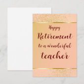 Carte Joyeuse retraite Pasteur Docteur Enseignant Avocat (Devant / Derrière)