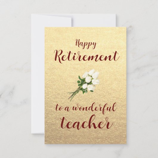 Carte Joyeuse retraite professeur merci (Devant)