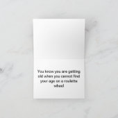 Carte Joyeuse Roulette 68e anniversaire (Intérieur)