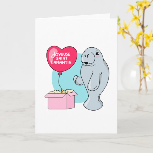 Carte Joyeuse Saint Lamantin (Fleur jaune)