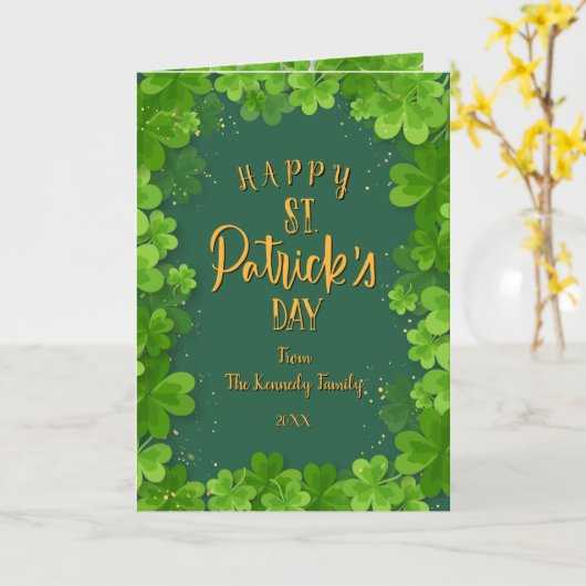 Carte Joyeuse Saint-Patrick (Fleur jaune)