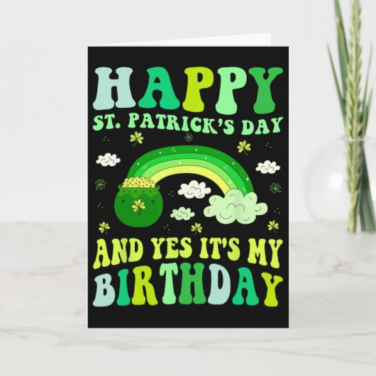 Carte Joyeuse Saint-Patrick Anniversaire Saint-Paddy Fem (Devant)
