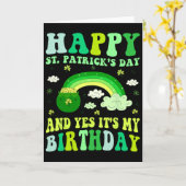 Carte Joyeuse Saint-Patrick Anniversaire Saint-Paddy Fem (Fleur jaune)