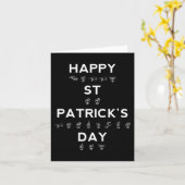Carte Joyeuse Saint-Patrick ASL  Sensibilisation aux sou (Fleur jaune)