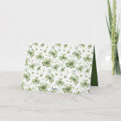 Carte Joyeuse Saint-Patrick avec trèfles verts aquarelle (Dos)