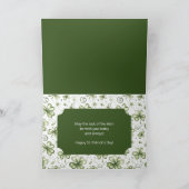 Carte Joyeuse Saint-Patrick avec trèfles verts aquarelle (Intérieur)
