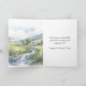 Carte Joyeuse Saint-Patrick Chien-loup d'Irlande Aquarel (Intérieur)