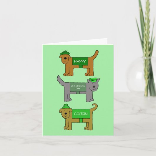 Carte Joyeuse Saint-Patrick Cousin (Devant)