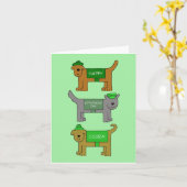 Carte Joyeuse Saint-Patrick Cousin (Fleur jaune)