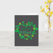 Carte Joyeuse Saint-Patrick drôle Saint Patrick Irlandai (Fleur jaune)