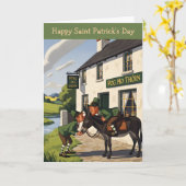 Carte Joyeuse Saint-Patrick hilarante (Fleur jaune)