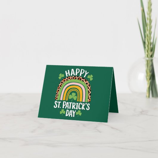 Carte Joyeuse Saint-Patrick jour de la Fête du Trèfle Ar (Devant)