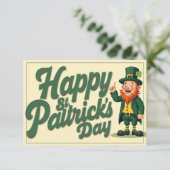 Carte Joyeuse Saint-Patrick Mignon Lutins (Debout devant)