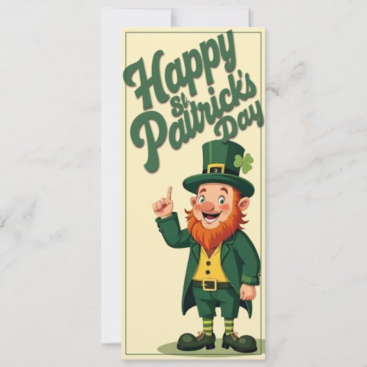 Carte Joyeuse Saint-Patrick Mignon Lutins (Devant)