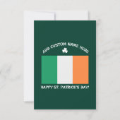 Carte Joyeuse Saint-Patrick Nom Personnalisé Trèfle (Devant)