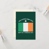 Carte Joyeuse Saint-Patrick Nom personnalisé Trèfle (Devant/Arrière en situation)
