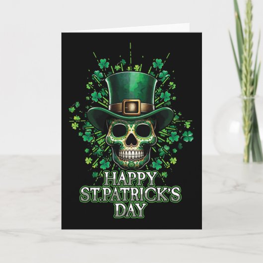 Carte Joyeuse Saint-Patrick Paddy Shamrock Trèfle Sk (Devant)