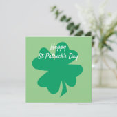 Carte Joyeuse Saint-Patrick personnalisée avec feuille d (Debout devant)