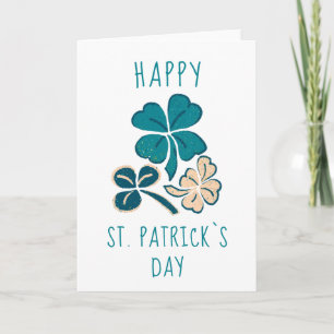 Carte Joyeuse Saint Patrick`s day Clover Shamrock Dessin