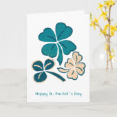 Carte Joyeuse Saint Patrick`s day Clover Shamrock Dessin (Fleur jaune)
