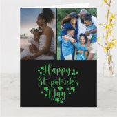 Carte Joyeuse Saint-Patrick Shamrock 2 Photo (Fleur jaune)