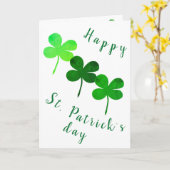 Carte Joyeuse Saint-Patrick Shamrock vert irlandais (Fleur jaune)