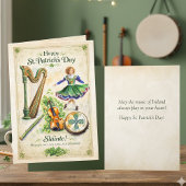 Carte Joyeuse Saint-Patrick vintage irlandais