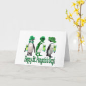 Carte Joyeuse Saint-Penguin's Day (Fleur jaune)
