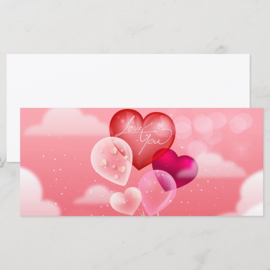Carte Joyeuse Saint-Valentin (Devant / Derrière)