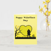 Carte Joyeuse Saint-Valentin (Fleur jaune)