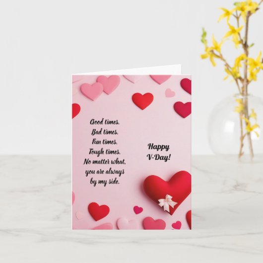 Carte Joyeuse Saint-Valentin (Fleur jaune)