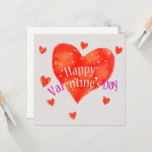 Carte Joyeuse Saint-Valentin (Devant/Arrière en situation)