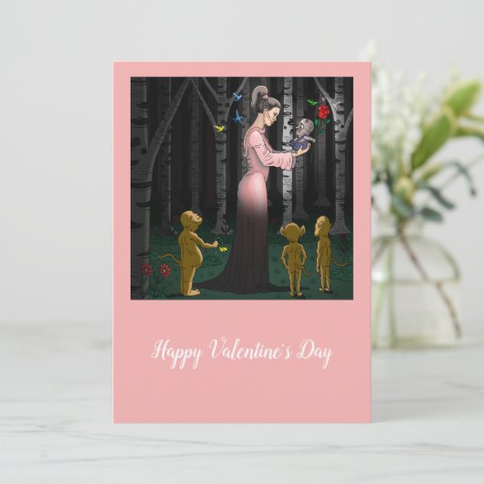 Carte Joyeuse Saint-Valentin (Debout devant)