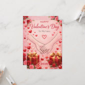 Carte Joyeuse Saint-Valentin 2026 Message d'amour romant (Devant/Arrière en situation)