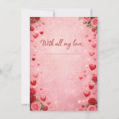 Carte Joyeuse Saint-Valentin 2026 Message d'amour romant (Dos)