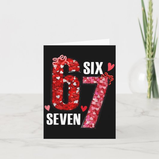 Carte Joyeuse Saint-Valentin 67 Meme Cœurs Arc Coquette  (Devant)