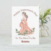 Carte Joyeuse Saint-Valentin À La Future Maman (Debout devant)